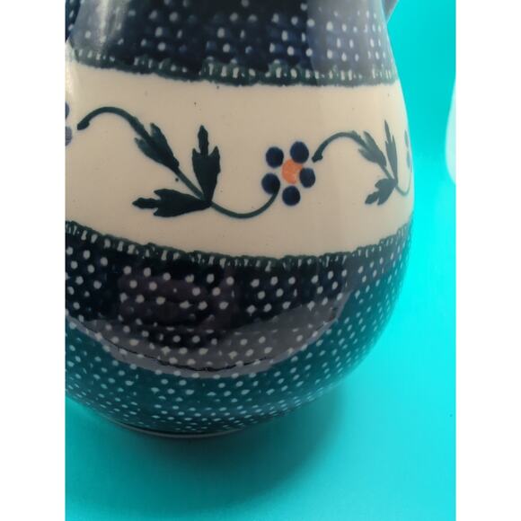 Polish Pottery Manufaktura Boleslawiec Milk Pitcher Authentic Vintage Handmade - Picture 7 of 8